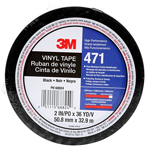 3M 471 Cinta de vinilo, negra, 50 mm x 33 m (1 unidades)