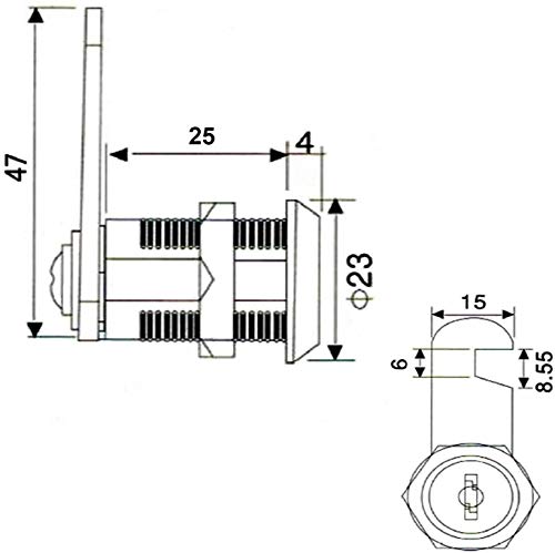 5pcs Cerradura de seguridad para buzón, cerradura taquilla vestuario, Cerrojo de Seguridad para Puerta de Armario, Buzón, Cajón, Taquillas, Cada Cerradura Tiene 2 Llaves Diferentes(25 mm de longitud)