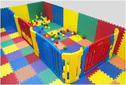 8 x Suelos Para Niños Y Infantiles EVA Puzzle Colchonetas 60 Centímetros x 60  Centímetros x12mm Con Reverso Antideslizante, Certificacion Libre De Toxicos