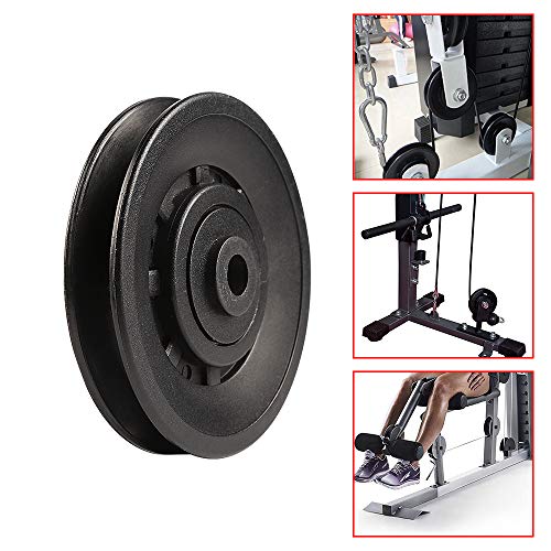 90mm Polea de Rodamiento Universal, 2Pcs Poleas Gimnasio, Rueda Universal para Maquina de Cables y Fitness Equipo, Parte de Puerta de Garaje