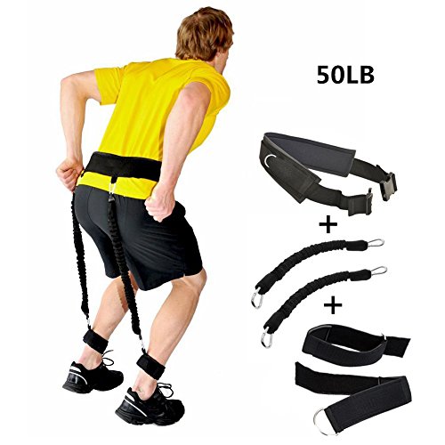 Acolchada ajustable Jump Training cinturón rebote de resistencia entrenador de la cintura Pierna fitness accesorios, 5pc/set