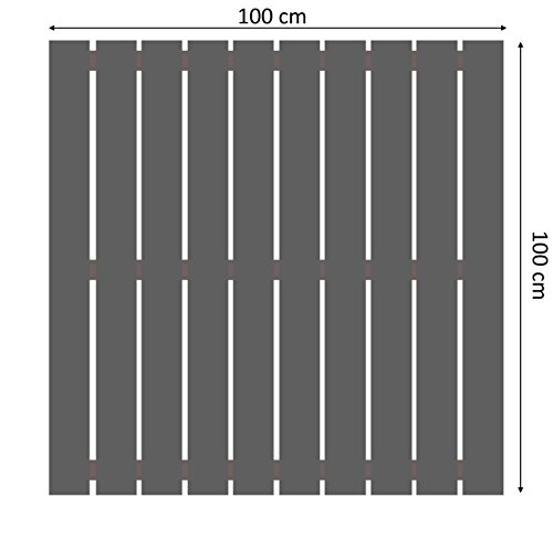 AD servicios Baldosa tarima para Exterior de Madera tratada 100x100x4 cm