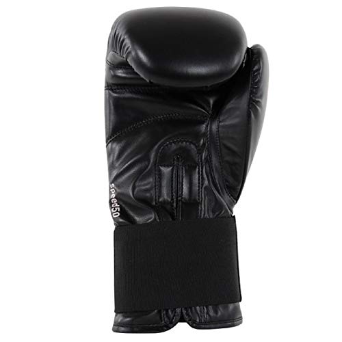 adidas Adultos Speed 50 adisbg50, Guantes de Boxeo, 12 oz, Color Blanco y Negro