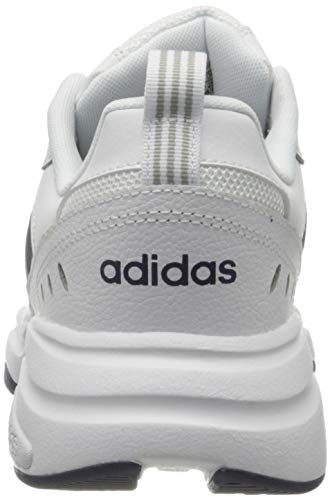 Adidas Strutter, Zapatillas Deportivas Fitness y Ejercicio Hombre, Blanc Bleu Foncã Argent Mat