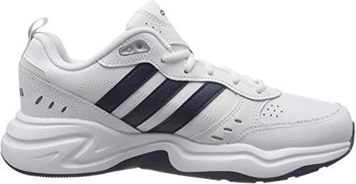 Adidas Strutter, Zapatillas Deportivas Fitness y Ejercicio Hombre, Blanc Bleu Foncã Argent Mat