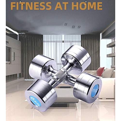 AILI Mancuerna Mancuernas Dumbbell Dumbbells Mancuernas de Acero Puro Acero Inoxidable Equipo de la Aptitud Curvo de Rod Agarre cómodo y Home Fitness Entrenamiento Equipo Durable Mancuernas Dumbbells