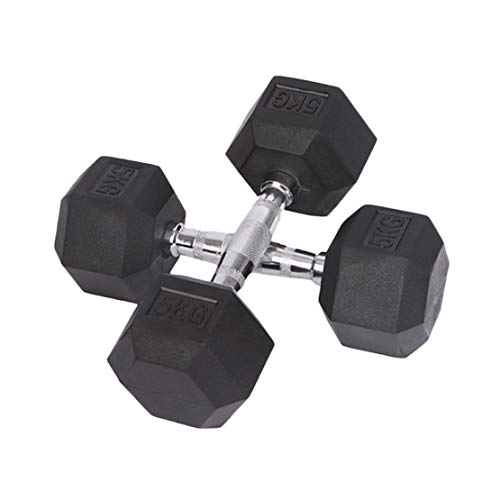 AKT Mancuernas Hexagonales de Goma 1 PC - 5 kg a 30 kg Equipo de Ejercicios Entrenamiento Brazo Músculo Fitness Inicio Gimnasio Fitness Ejercicio Entrenamiento Entrenamiento,10kg