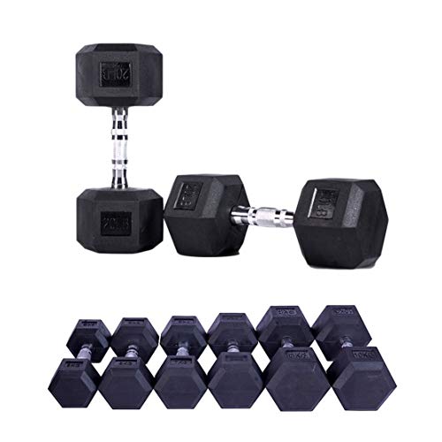 AKT Mancuernas Hexagonales de Goma 1 PC - 5 kg a 30 kg Equipo de Ejercicios Entrenamiento Brazo Músculo Fitness Inicio Gimnasio Fitness Ejercicio Entrenamiento Entrenamiento,10kg