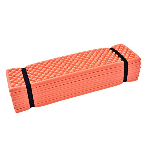 Alomejor Colchoneta de Espuma Plegable Colchoneta de Espuma Impermeable Colchoneta para Acampar, Caminar y Eventos Deportivos(Naranja)