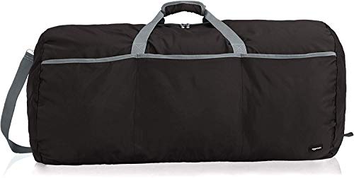 AmazonBasics - Bolsa grande de viaje/deporte (lona, 98 l), color negro