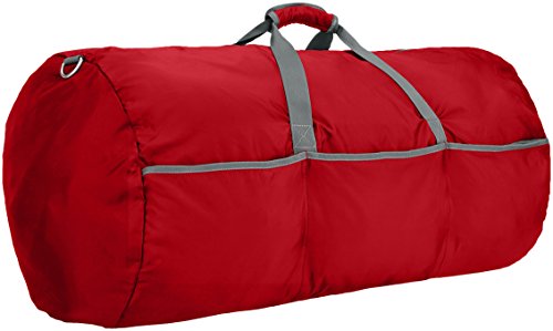 AmazonBasics - Bolsa grande de viaje/deporte (lona, 98 l), color rojo