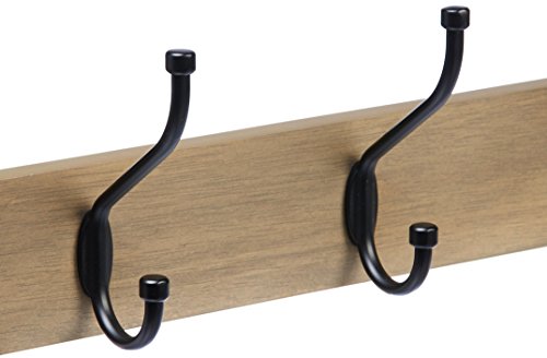 AmazonBasics - Perchero de montaje en pared, Marrón Barnwood