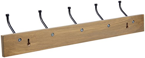 AmazonBasics - Perchero de montaje en pared, Marrón Barnwood