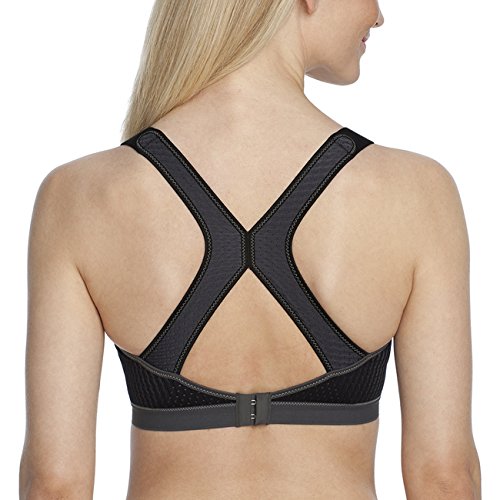 Anita Active Sport-BH X-Back Sujetador Deportivo, Schwarz (Schwarz/Anthrazit 445), 90D para Mujer