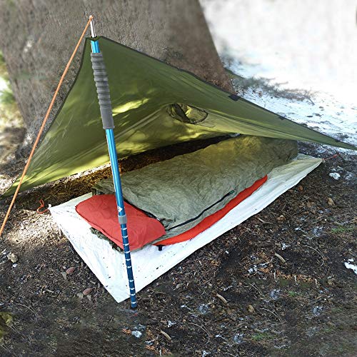 Anyoo Poncho de Lluvia Reusable de Ripstop transpirante Ligero a Prueba de Agua Multiuso Impermeable con Capucha de Lona de Tienda de Campaña Ideal para el Aire Libre Campamento Excursionismo y Pesca