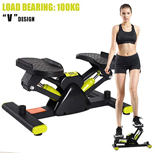 Aprilhp Mini Stepper, Step/Stepper Cardio Fitness, Portátil Maquina de Subir Escaleras Stepper Up-Down con Pantalla, Movimiento en Forma de V, Mini Bicicleta Estatica para Toda la Familia