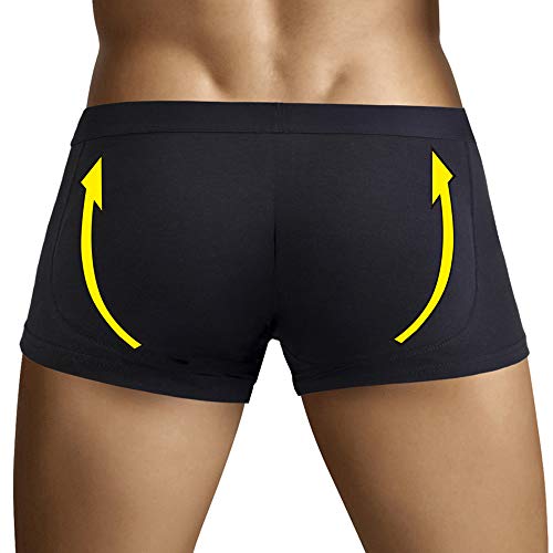 ARIUS Calzoncillo Boxer con Relleno Trasero para Aumentar el Volumen y tamaño de glúteos y Levanta - Push up y Relleno de Nalgas - Men’s Padded Buttocks - Men's Shapewear (M)