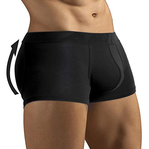 ARIUS Calzoncillo Boxer con Relleno Trasero para Aumentar el Volumen y tamaño de glúteos y Levanta - Push up y Relleno de Nalgas - Men’s Padded Buttocks - Men's Shapewear (M)