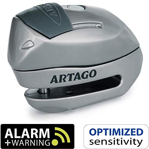 Artago 24S.6M Candado antirrobo Moto Disco Alarma 120 db Warning Inteligente, ø 6 mm, metálico, Multicolor