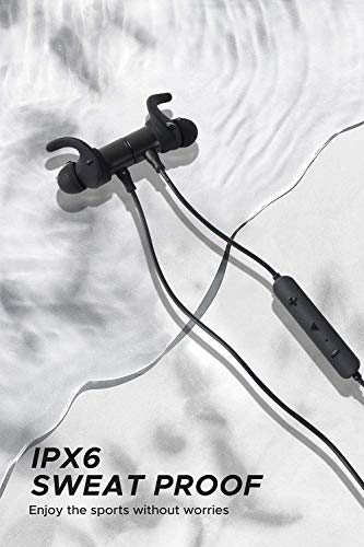 Auriculares Bluetooth 5.0 SoundPEATS Q30HD Cascos Deportivos Magnéticos In-Ear Inalámbricos con Mic, Duración 8 Horas para iPad, iOS Android Móviles Smartphones PC (Negro)