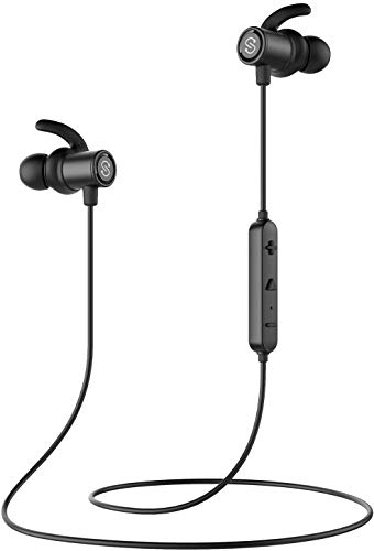 Auriculares Bluetooth 5.0 SoundPEATS Q30HD Cascos Deportivos Magnéticos In-Ear Inalámbricos con Mic, Duración 8 Horas para iPad, iOS Android Móviles Smartphones PC (Negro)