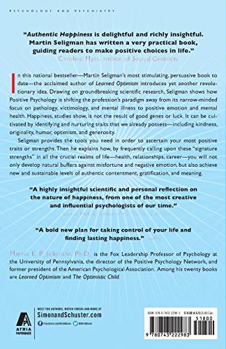 Authentic Happiness: Using the New Positive Psychology to Realize Your Potential for Lasting Fulfillment