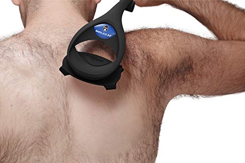 BAKBLADE Back Shaver 2.0 Depilación para Hombres y Afeitadora Corporal (DIY) no se Requiere Crema Preparación Afeitado en Húmedo o en Seco sin Dolor, 2x cuchillas de afeitar desechables