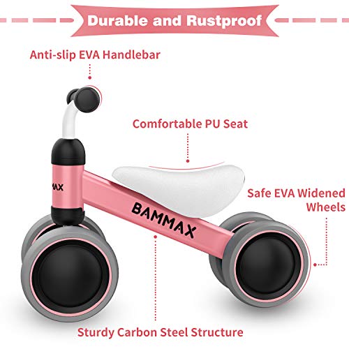 Bammax Bicicleta sin Pedales, Bici sin Pedales Niño, Juguetes Bebes 1 Año, Triciclos Bebes, Correpasillos Bebes 1 Año