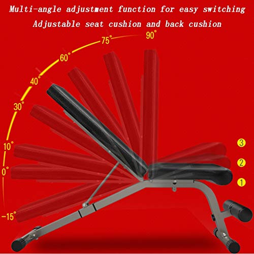 Bancos ajustables Banco con Mancuernas Silla de Ejercicios Plegable Inicio Abdominales, Fly Bird Bench Press Taburete Equipo de Ejercicios Abdominales multifunción