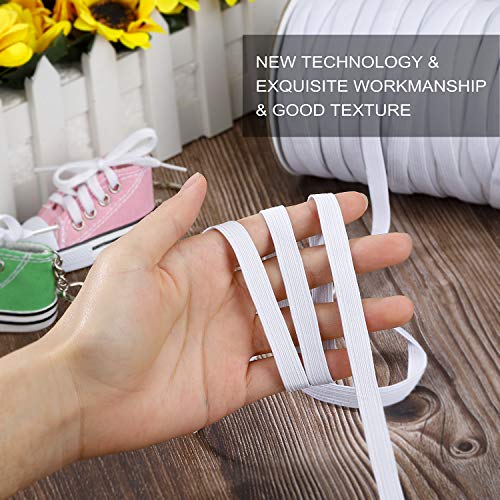 Banda Elástica 91 cm Largo Blanca Ancho Bandas de Elastic para la Ropa Personalizada y Artesanía DIY Hogar