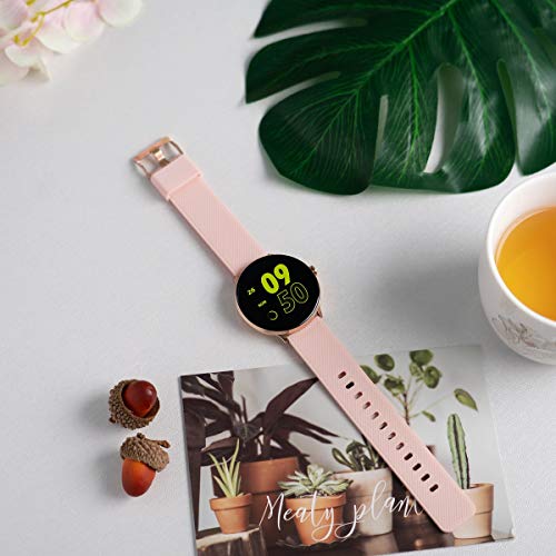 Bebinca Smartwatch Reloj Inteligente con Cronómetro, Pulsera Actividad para Deporte,Reloj de Fitness con Podómetro Hombre Mujer Niños para Samsung Huawei iPhone + 1 Correa de Metal(Rosa)