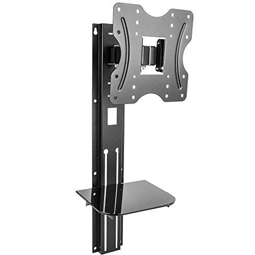 BeMatik - Soporte de pared para pantalla TV de 23" a 42" compatible VESA-100/200 con bandeja