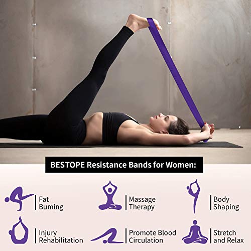 BESTOPE Bandas de resistencia Kit - Bandas de ejercicios Aparatos de gimnasia Inicio, Servicio pesado Fuerza Entrenamiento fitness para hacer ejercicio (conjunto de 4 colores)