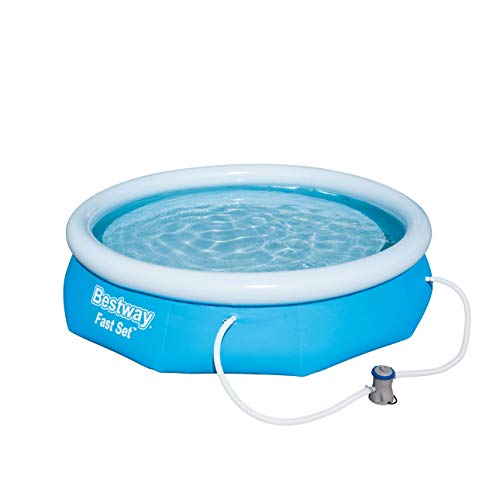 Bestway Fast Set Juego de Piscina con Bomba de Filtro, Azul, 305 x 76 cm