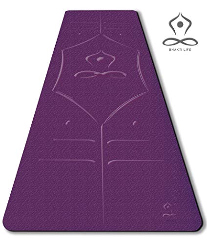 BHAKTI Life - Esterilla Yoga TPE, Doble Capa, Rosa, 1830x610X6mm. Antideslizante. Ecofriendly. (Rosa)