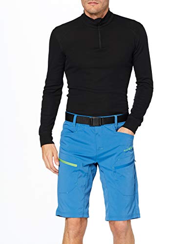 Black Crevice - Pantalones Cortos de Trekking para Hombre, Azul, XL