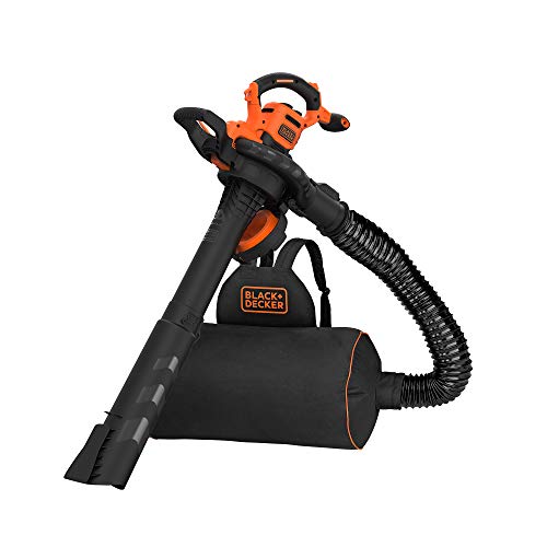 BLACK+DECKER BEBLV300-QS - Soplador, aspirador y triturador de hojas 3.000W, velocidad variable de 230-418 Km/h