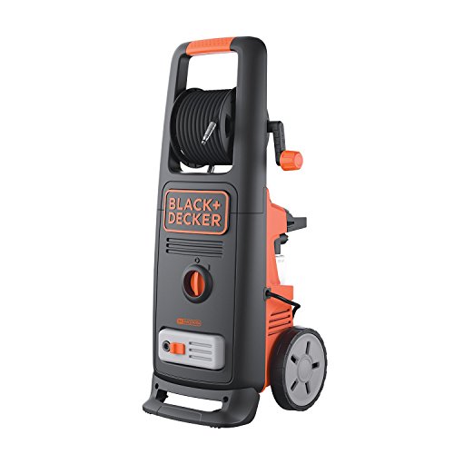 Black+Decker BXPW2000PE Hidrolimpiadora de Alta Presión (2000 W, 140 bar, 440 l/h) con Patio Cleaner Deluxe y Cepillo Fijo