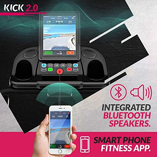 Bluefin Fitness Kick 2.0 Innovadora Cinta de Correr Plegable de Alta Velocidad, Unisex Adulto, Negro, High-Speed Folding Treadmill