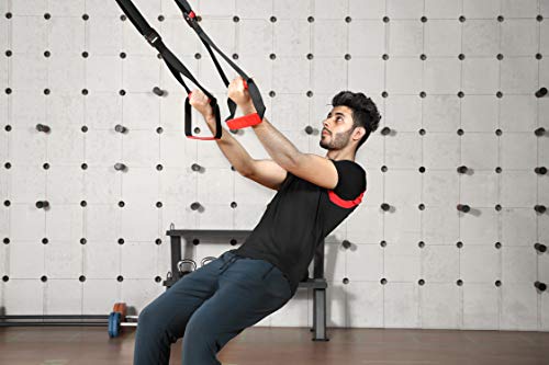 bodyweight Entrenamiento en Suspensión, Correas del Kit de Entrenamiento de Resistencia física para Puerta, Barra de tracción, Punto de Anclaje para Ejercicios completos del Cuerpo V1