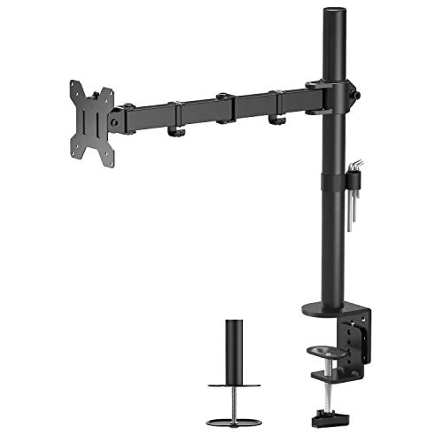 BONTEC Soporte para Monitor 13-32 Zoll y La Base Ajustable de Brazo de Escritorio de Las Pantallas de Monitor de TV, LCD y Computadora Altura Ajustable 10 kg VESA 75x75/100x100 Negro