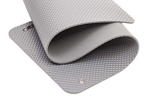 Bootymats - Colchoneta Fitness Multifunción para Todo Tipo de Entrenamiento: Fitness, Pilates, Abdominales, Estiramientos. Medidas: 160 x 60 cm. Grosor: 9 mm. Gris