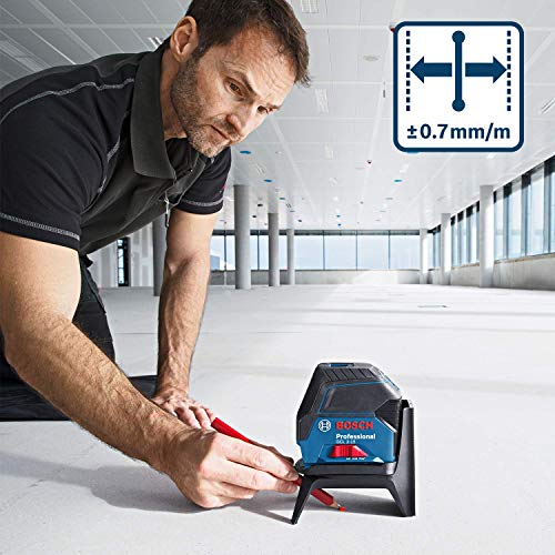 Bosch Professional 0601066E00 Nivel GCL 2-15 interior, con puntos de plomada, 3 pilas AA, soporte giratorio RM 1, placa reflectora, estuche de protección, Láser rojo sin maletín, 1.5 V, 15 m