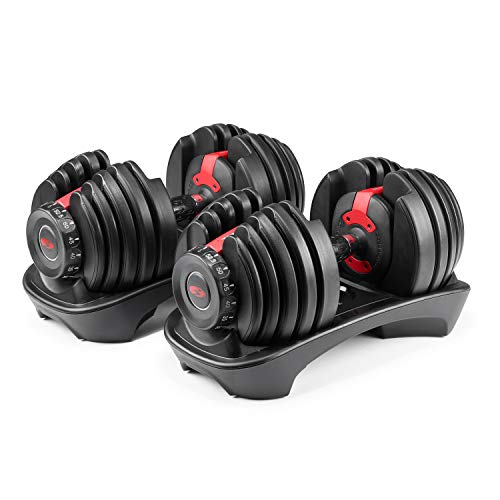 Bowflex 552i - Mancuernas ajustables de 2 kg hasta 24 kg, negro