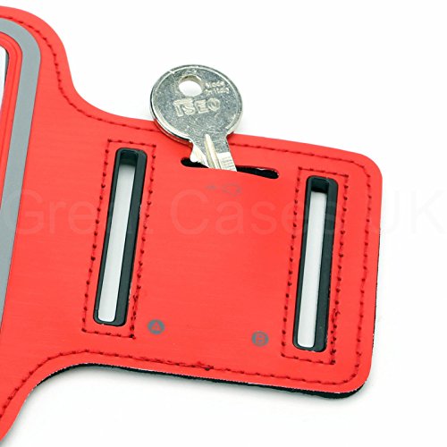 Brazalete Deportivo Reflectante para Smartphones Desde 5,5" hasta 6,3", en Color Rojo