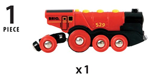 BRIO-33592 Gran Locomotora a Pilas con luz y Sonido, Color Negro, Rojo (RAVENSBURGER 33592)