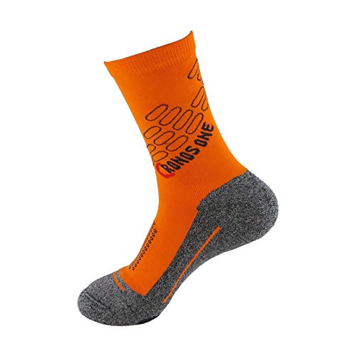 Calcetines deportivos (3 pares) SIN COSTURAS de alto rendimiento para hombre o mujer. Ideales para deportes como running, crossfit, ciclismo, pádel, trekking; Cómodos y resistentes. (Am/Az/Na, 39-42)