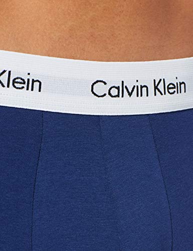 Calvin Klein 3p Low Rise Trunk Bóxers, Multicolor (White/Red/Navy), M (Pack de 3) para Hombre