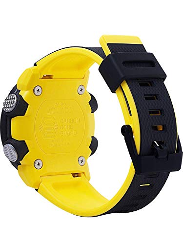 Casio G-SHOCK Reloj Analógico-Digital, Carbonífero, 20 BAR, Amarillo/Negro, para Hombre, GA-2000-1A9ER