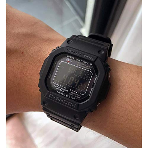 Casio G-SHOCK Reloj Digital, Reloj radiocontrolado y solar, 20 BAR, Negro, para Hombre, GW-M5610-1BER